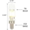 Westinghouse Bulb LED Dimmable 4.5W 120V T6 Filament 2700K Clear E12 Candelabra Base, 6PK 5168120 - alternate 2